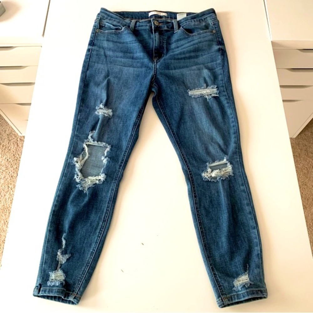 eunina mid rise skinny crop jeans size 13 - Picture 2 of 7